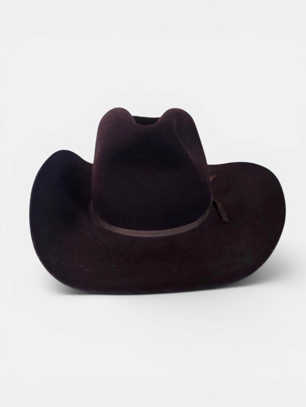 Vintage American Hat Company Maxi-Felt Dark Brown Pure Wool Cowboy Hat 7-1/4